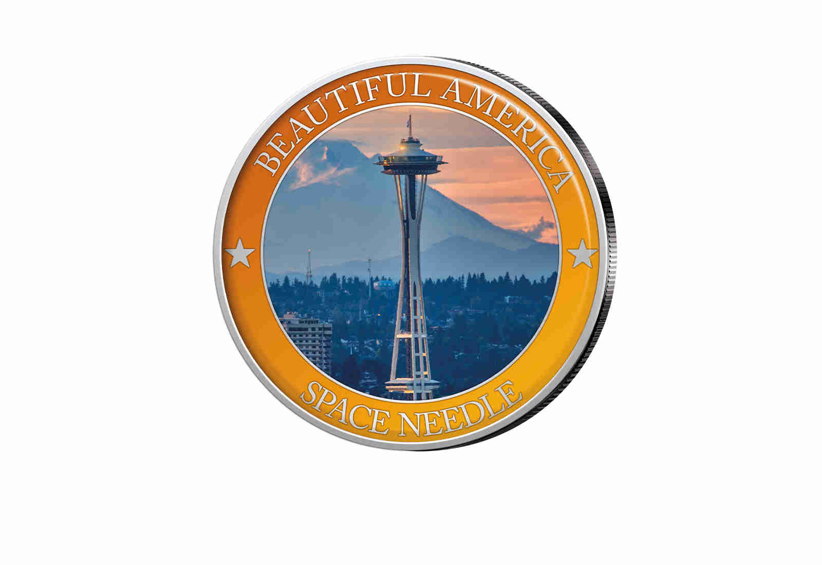 1/2 Dollar USA Space Needle - Serie Beautiful America mit Farbapplikation