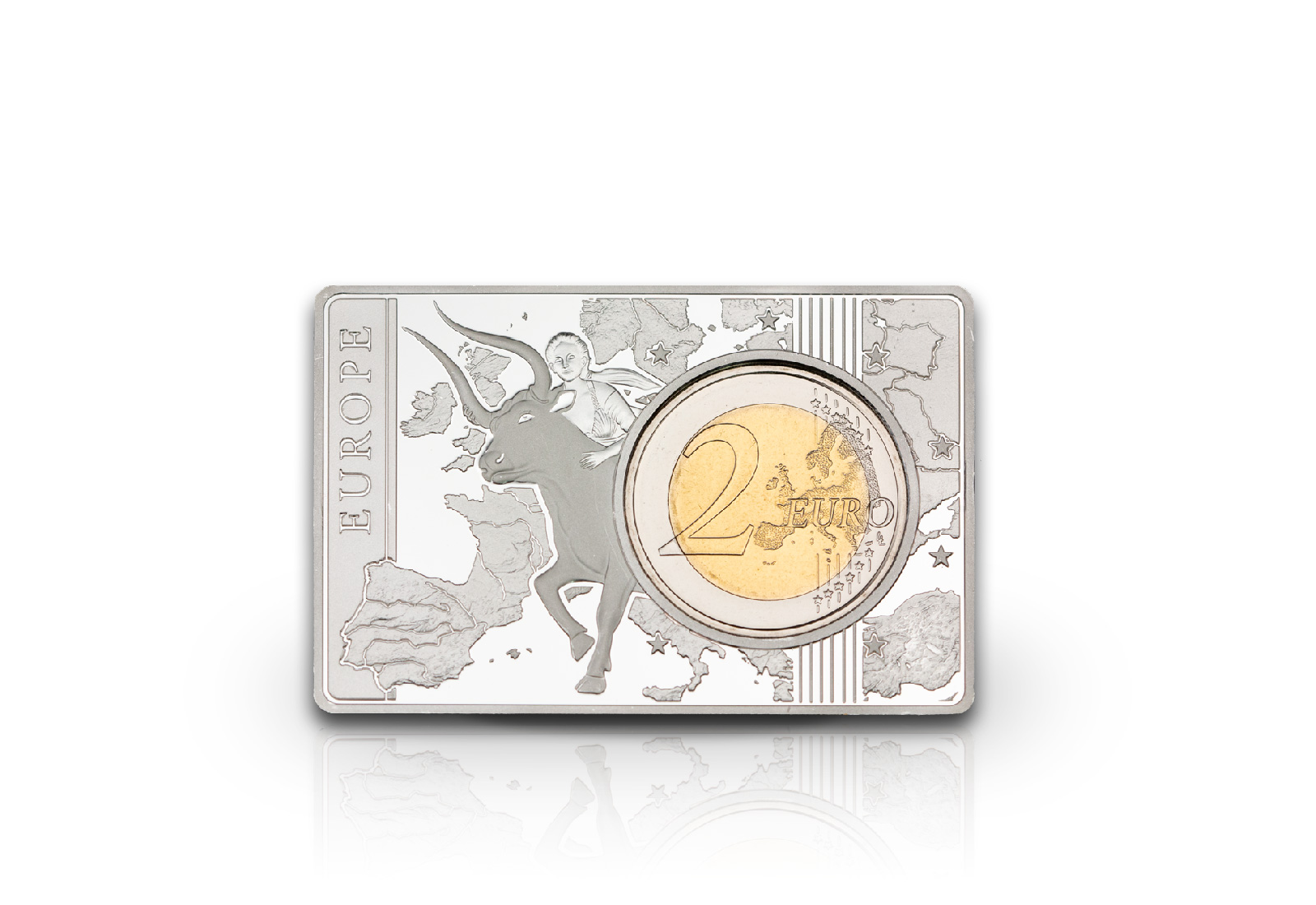 2 Euro 2019 Deutschland 70 Jahre Bundesrat eingefasst in einem Barren Prägestätte G