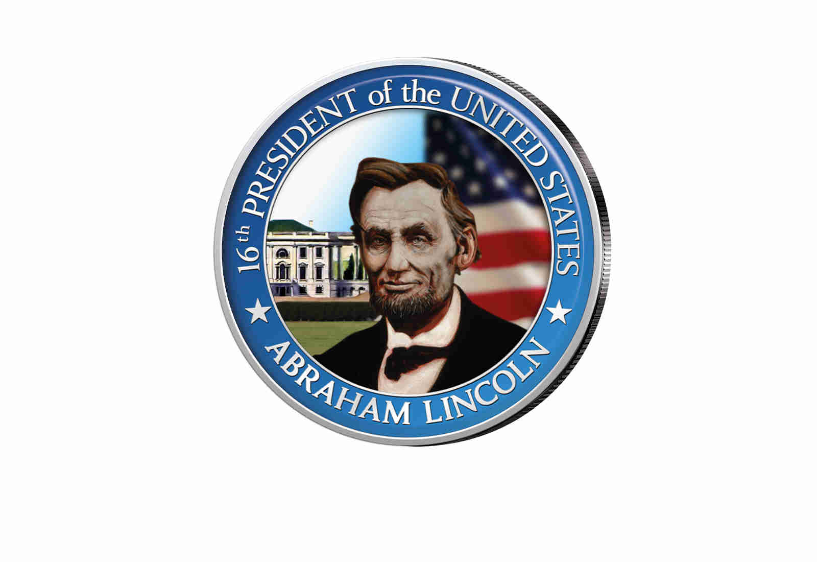 ½ Kennedy-Dollar USA mit Farbapplikation Abraham Lincoln Serie: Presidents of the US