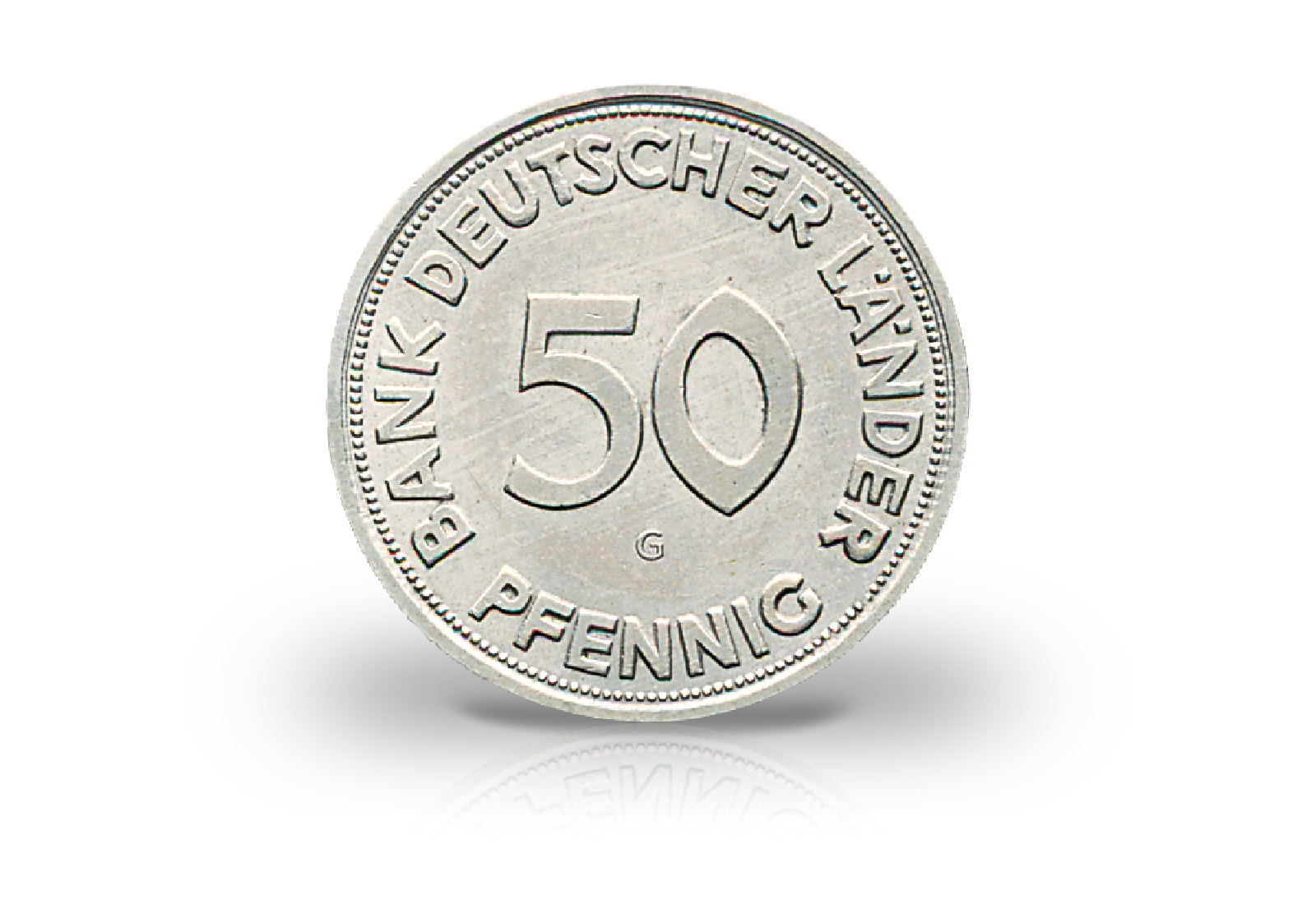 50 Pfennig 1950 BRD Bank Deutscher Länder Prägestätte G Jaeger-Nr. 379