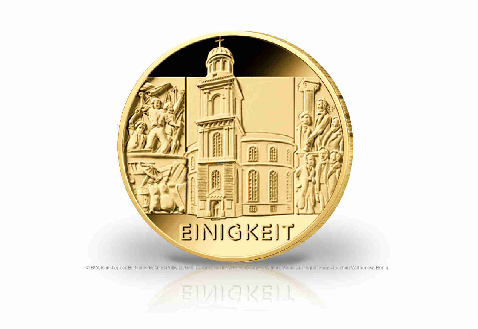 100 Euro Goldmünze 2020 Deutschland Säulen der Demokratie Einigkeit Prägestätte A