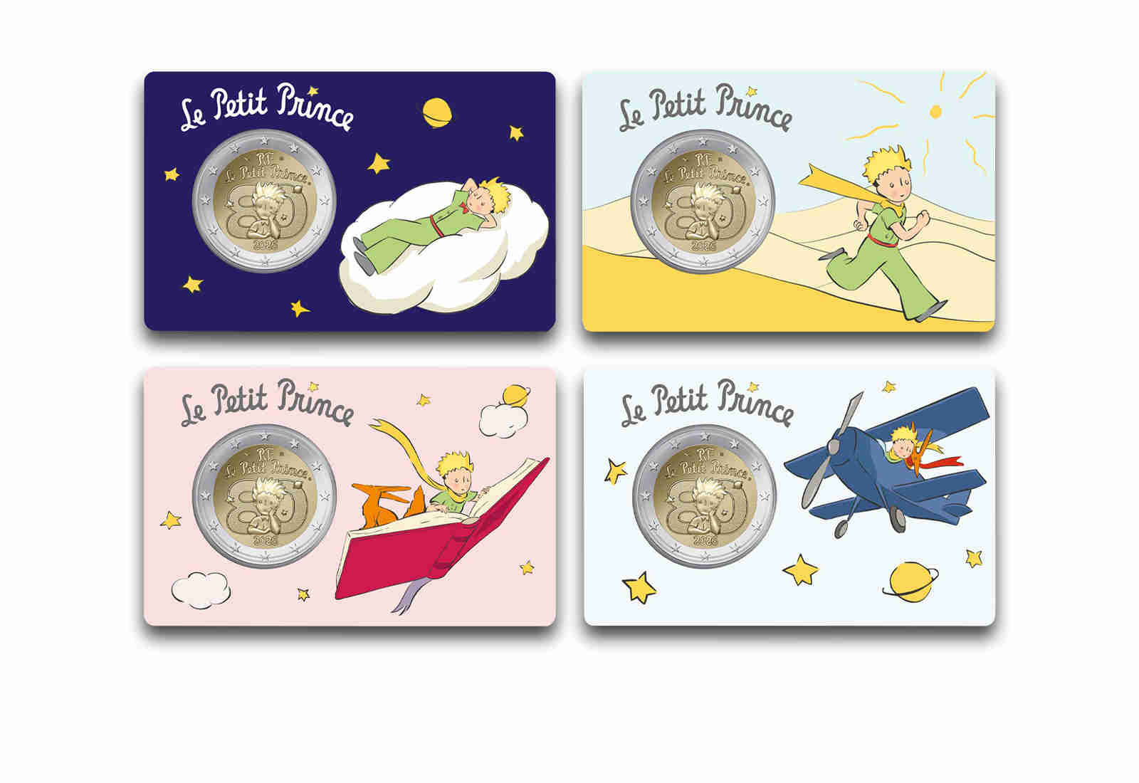 2 Euro 2026 Frankreich 80 Jahre "Der kleine Prinz" in Coincard unserer Wahl