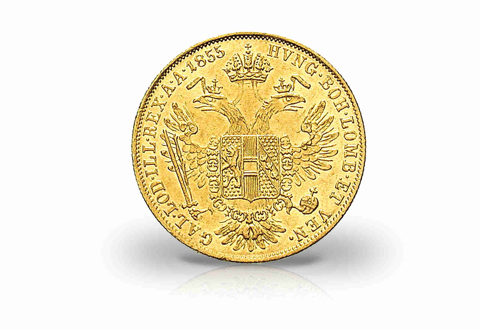 1 Dukat Goldmünze 1852-1859 Österreich Franz Joseph I. ss/vz