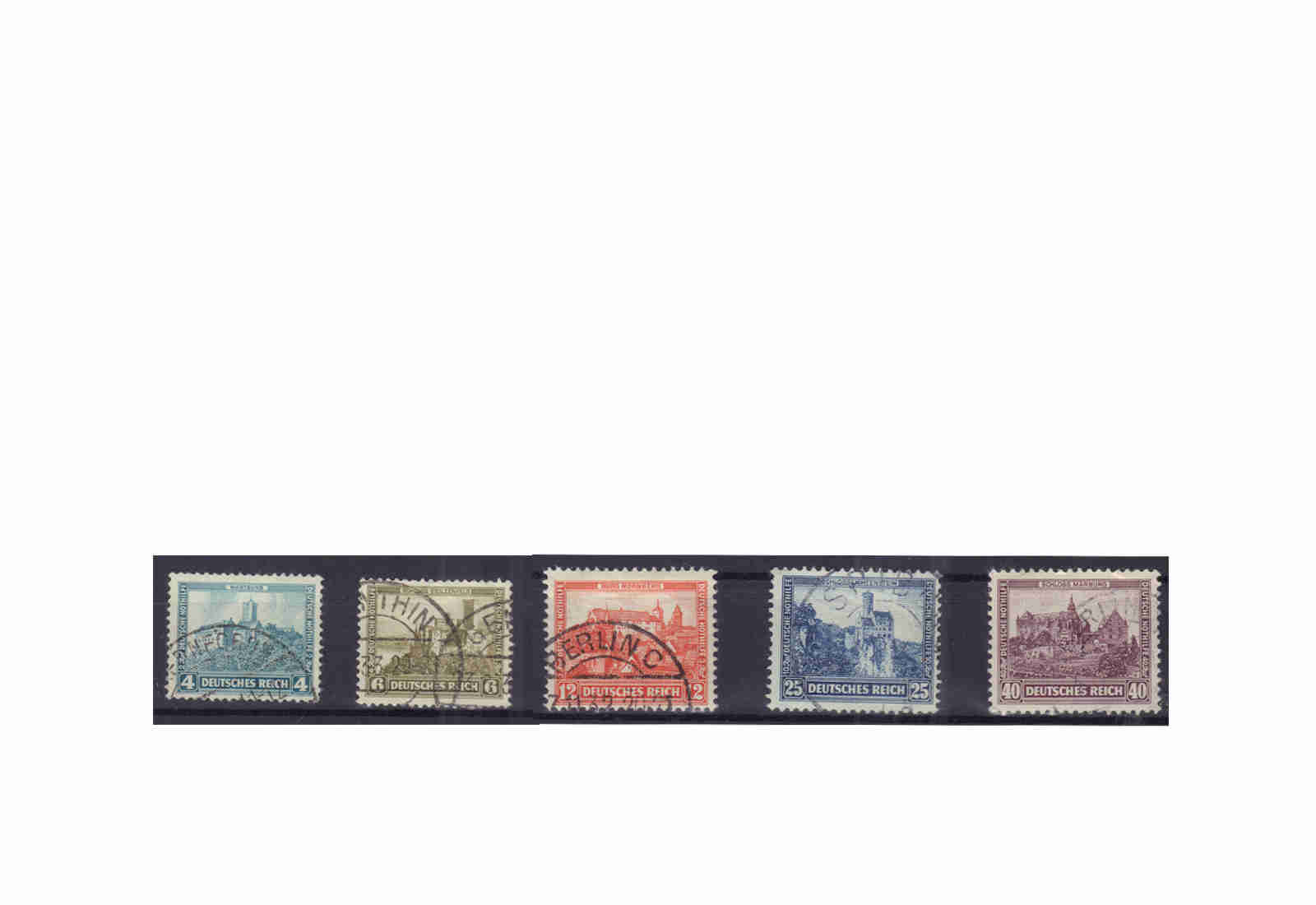 Deutsches Reich Michel Nr. 474/78 gestempelt