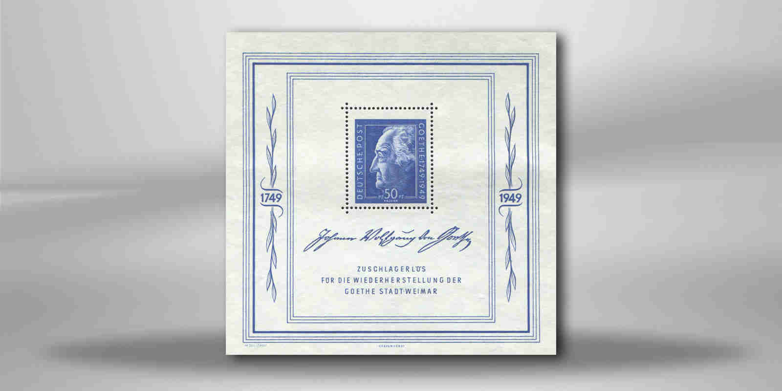 Briefmarke SBZ Block 6 postfrisch Goethe-Block 1949