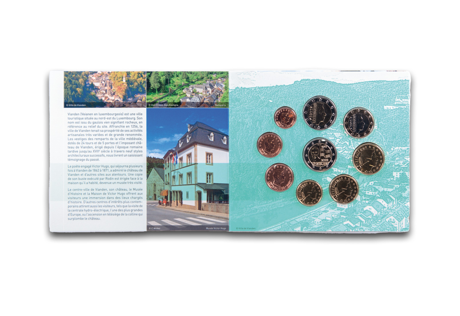 Kursmünzensatz 2022 Luxemburg Flagge st inkl. 2 Euro Münze