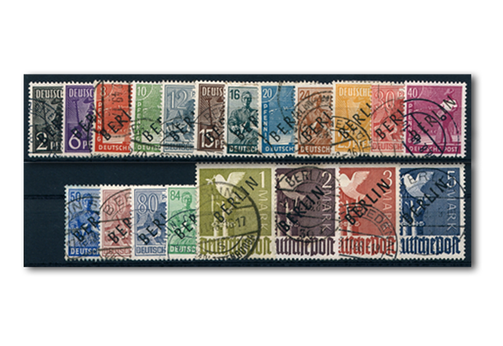 Berlin Frühausgaben Michel-Nr. 1/20 gestempelt geprüft