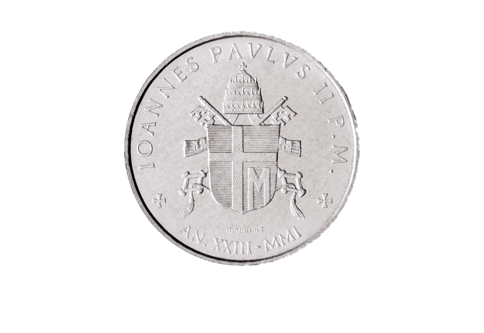 100 Lire 2001 Vatikan Papst Johannes Paul II. Wappen