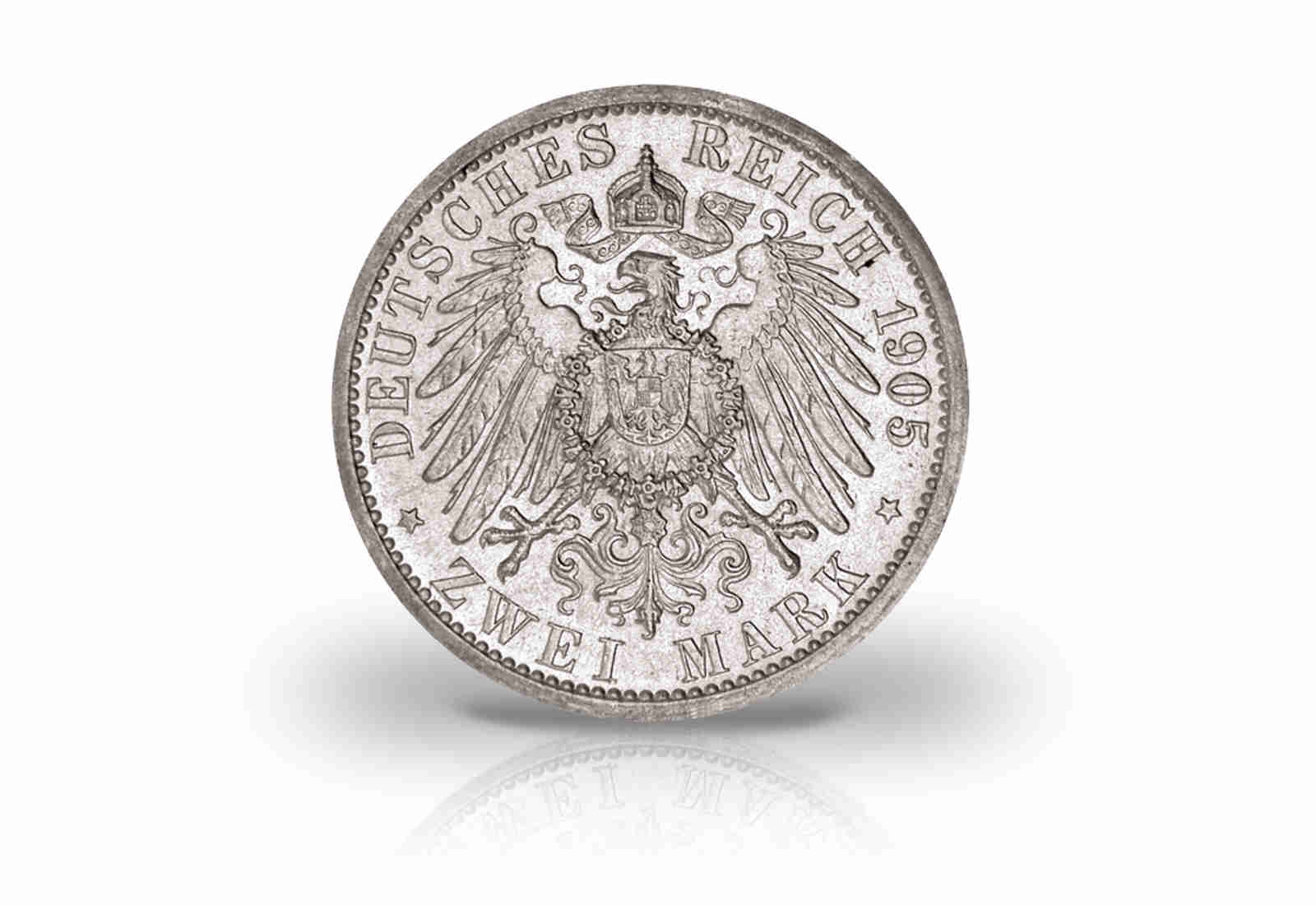 2 Mark 1905 Deutsches Kaiserreich Schwarzburg-Sondershausen Fürst Karl Günther Jaeger-Nr. 169a