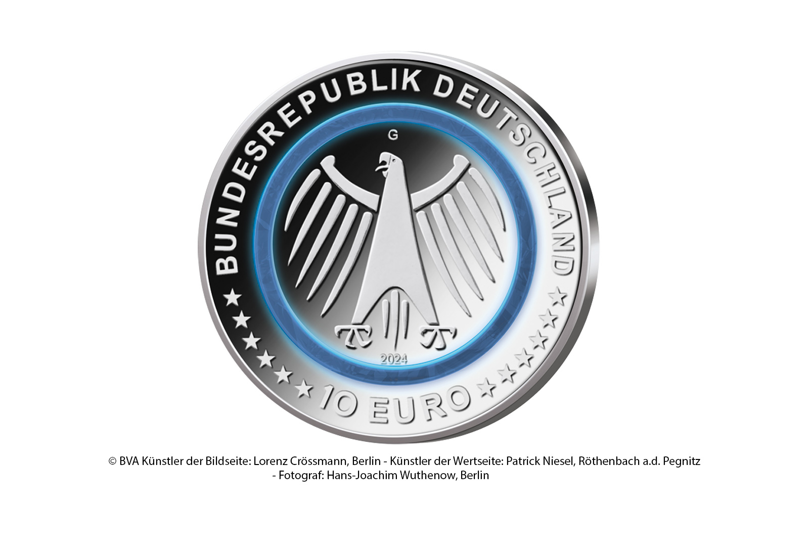 10 Euro 2024 Deutschland Polizei - Im Dienst unserer Gesellschaft st Prägestätte D