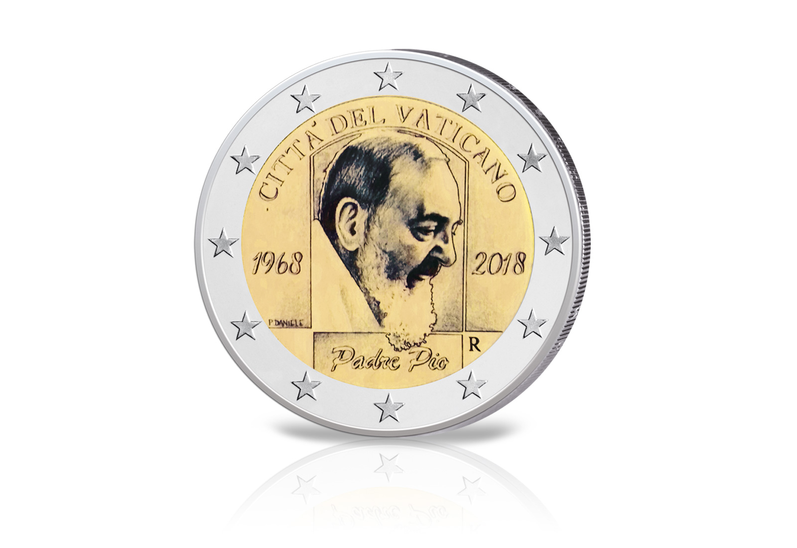 2 Euro 2018 Vatikan 50. Todesjahr von Padre Pio im Blister st