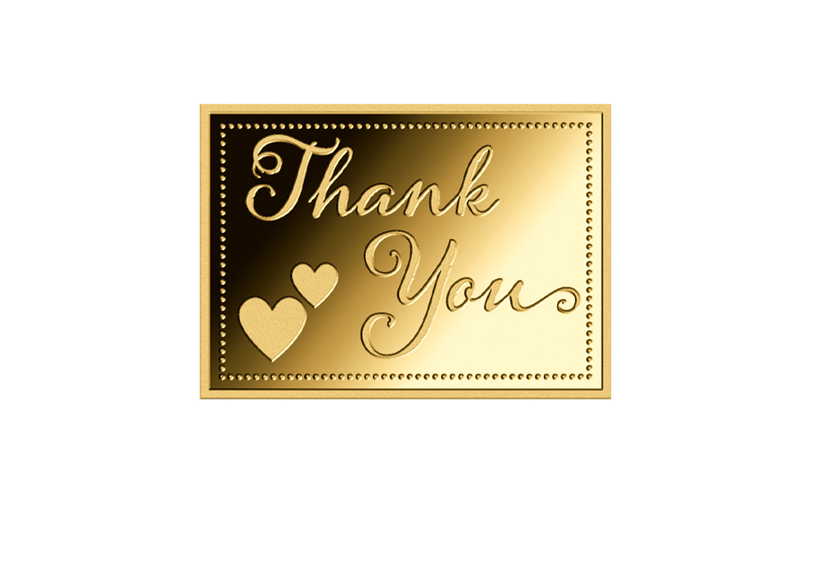 Münzbarren Thank You 999/1000 Gold Geschenk Danke