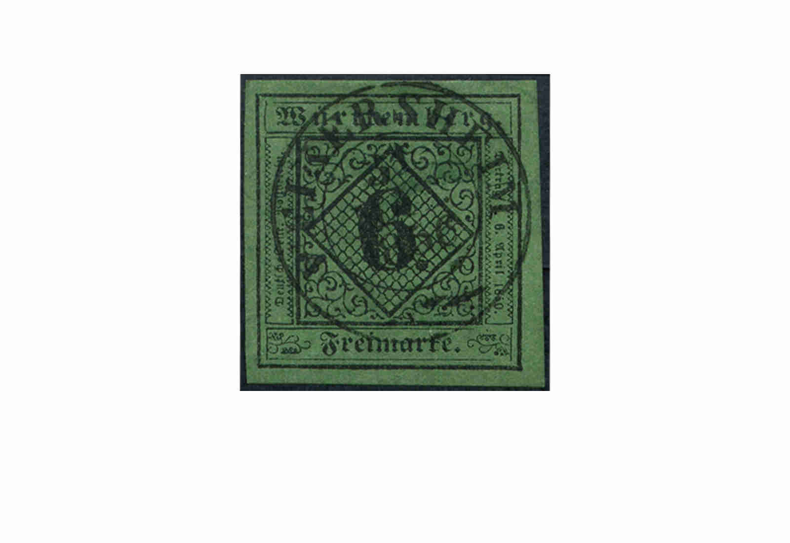 Briefmarke Altdeutschland Württemberg Freimarke 1851 Michel-Nr. 3 gestempelt