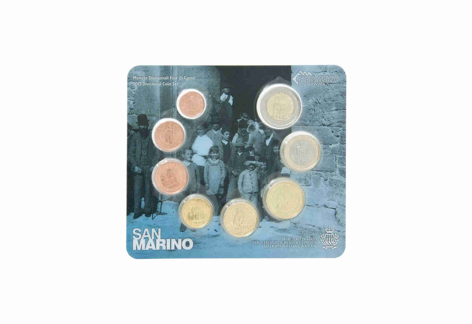 Kursmünzensatz 2013 San Marino st im Blister