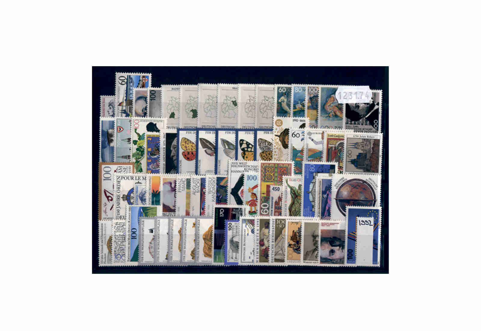 Briefmarken BRD Jahrgangssatz 1992 Michel-Nr. 1582-1644 postfrisch