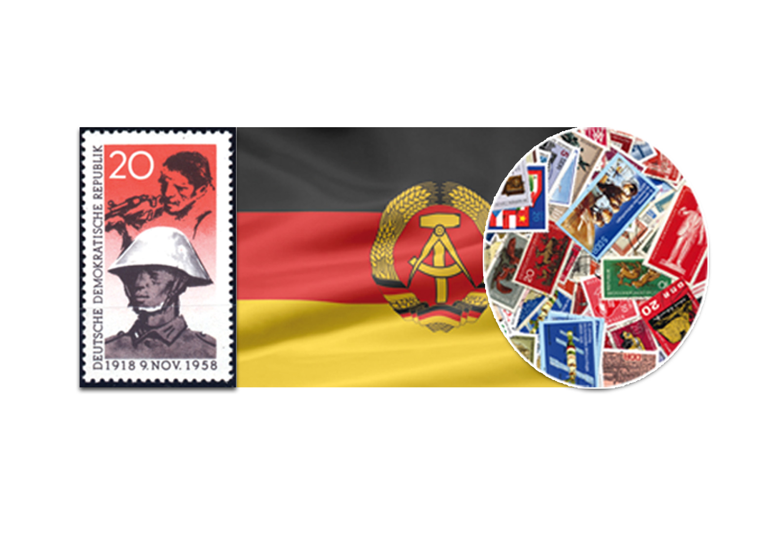 200 Marken DDR ** und gest. inkl. Mi.Nr. 662 **