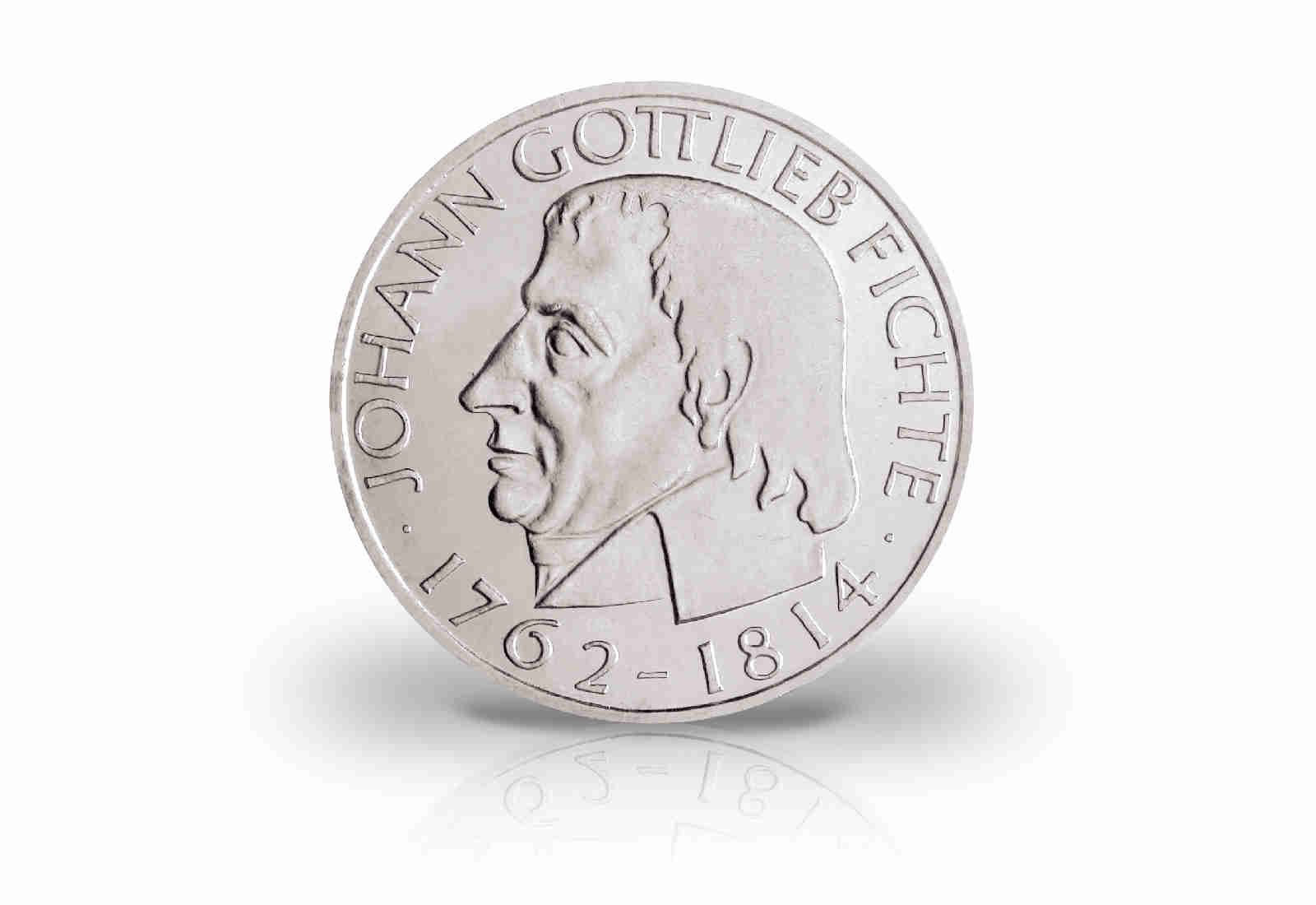 5 DM Silbermünze 1964 BRD Johann Gottlieb Fichte PP Jaeger-Nr. 393