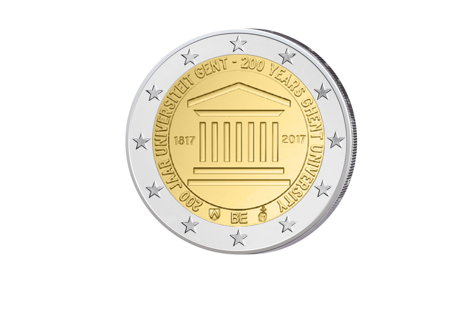 2 Euro 2017 Belgien 200 Jahre Universität Gent st in Coincard