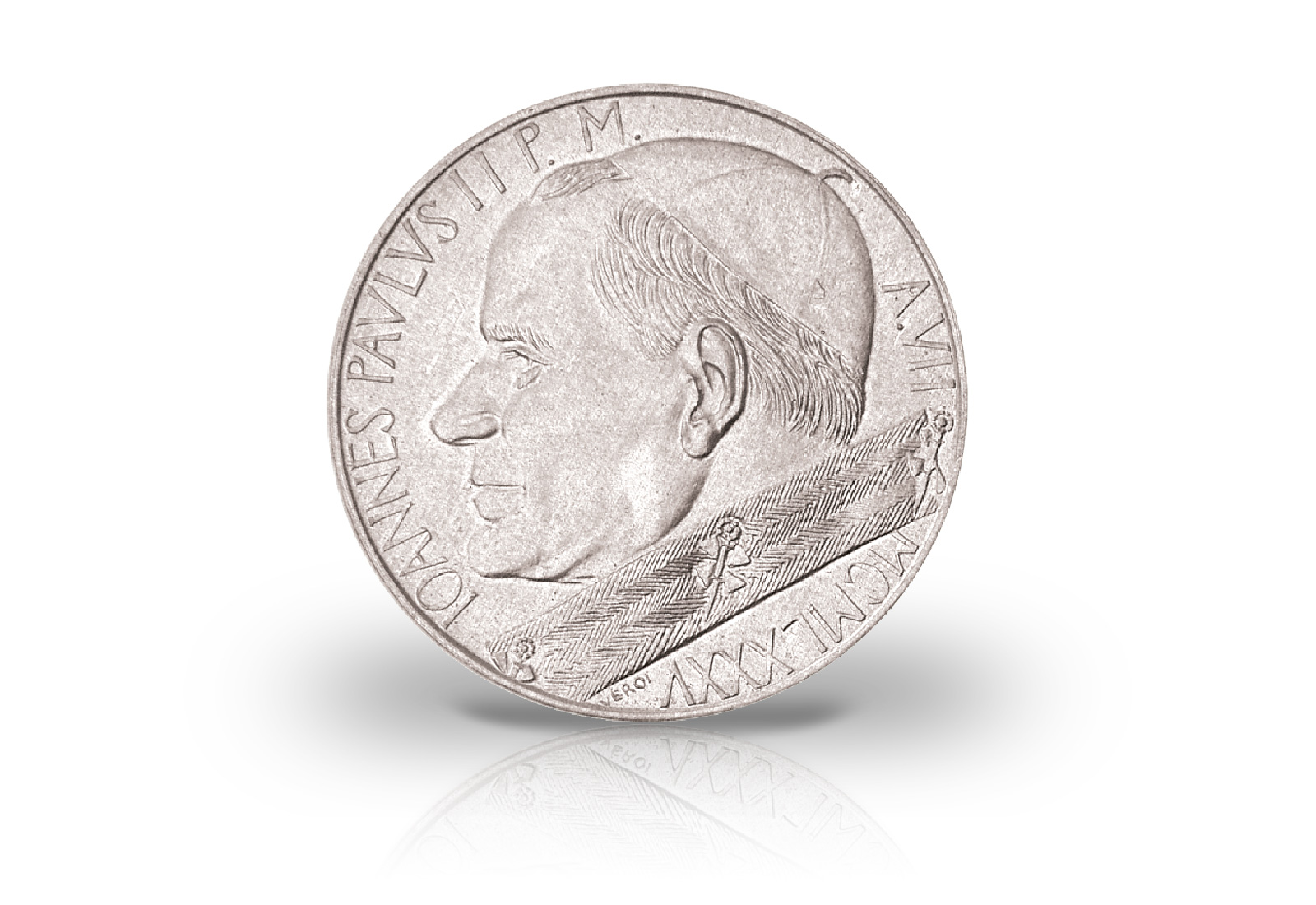 10 Lire 1985 Vatikan Papst Johannes Paul II. Engel mit Evangelium