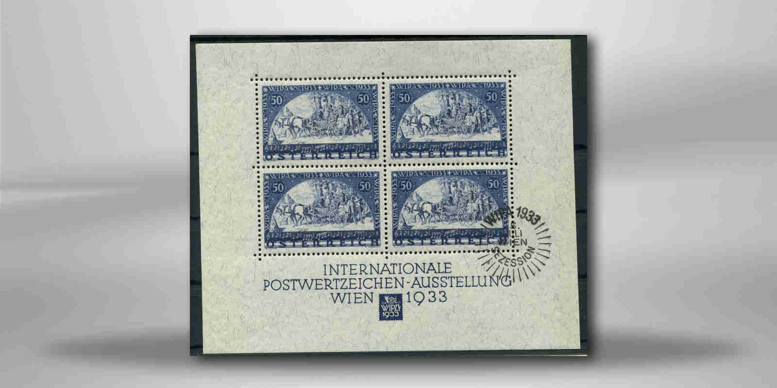 WIPA Block Österreich 1933 Block 1 gestempelt