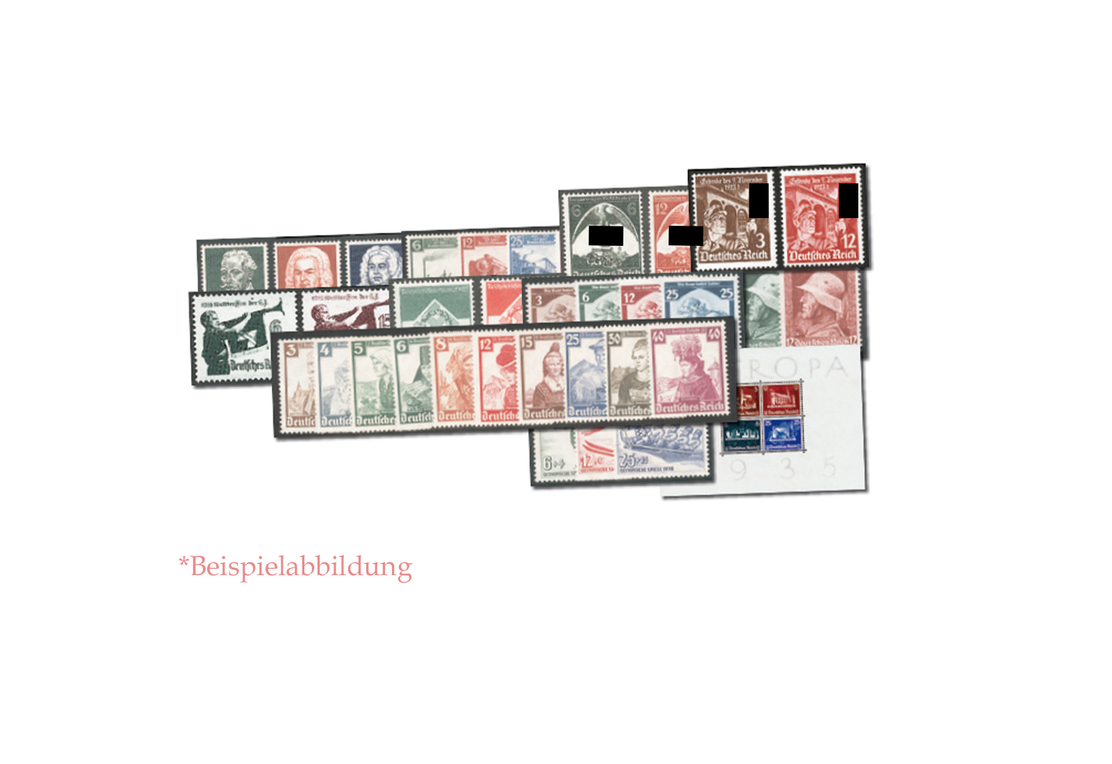 DR Jahrgang 1935 ** 34 Marken MiNr 565-602 ohne Bl.3