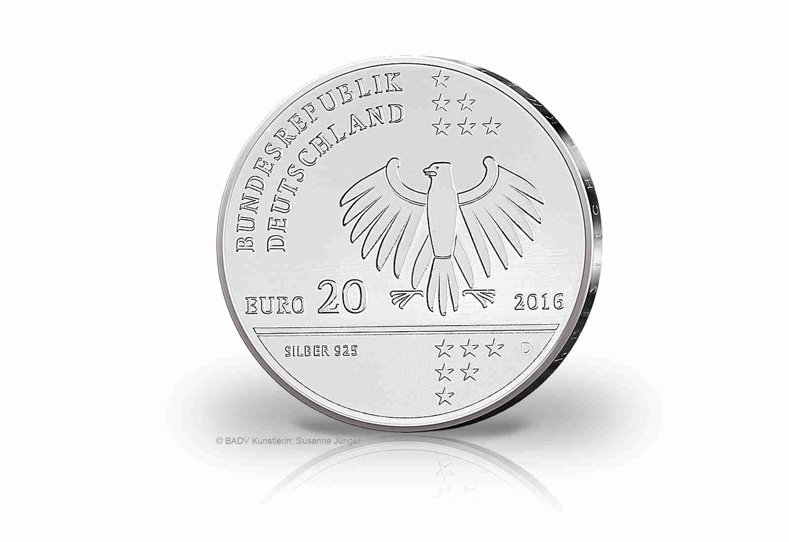 20 Euro Silbermünze 2016 Deutschland 200. Geburtstag Ernst Litfaß PP