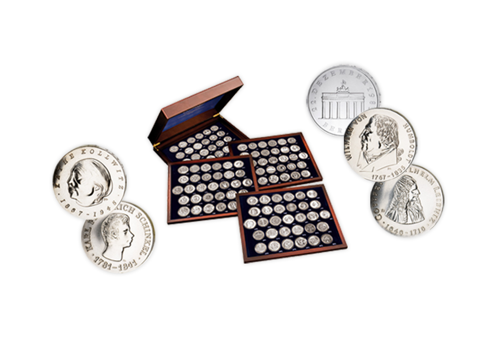 Komplettsatz Gedenkmünzen 1966-1990 DDR inkl. Die ersten Vier