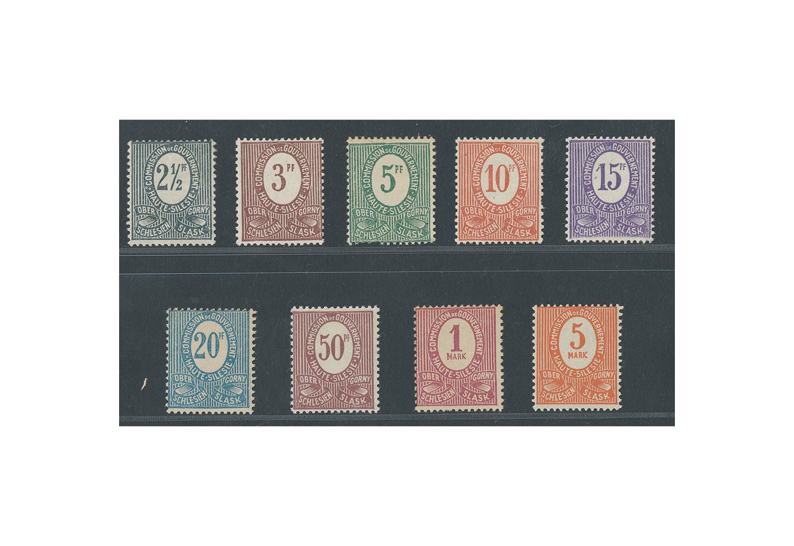 Briefmarken Oberschlesien Dt. Abstimmungsgebiet Mi: 1-9 **