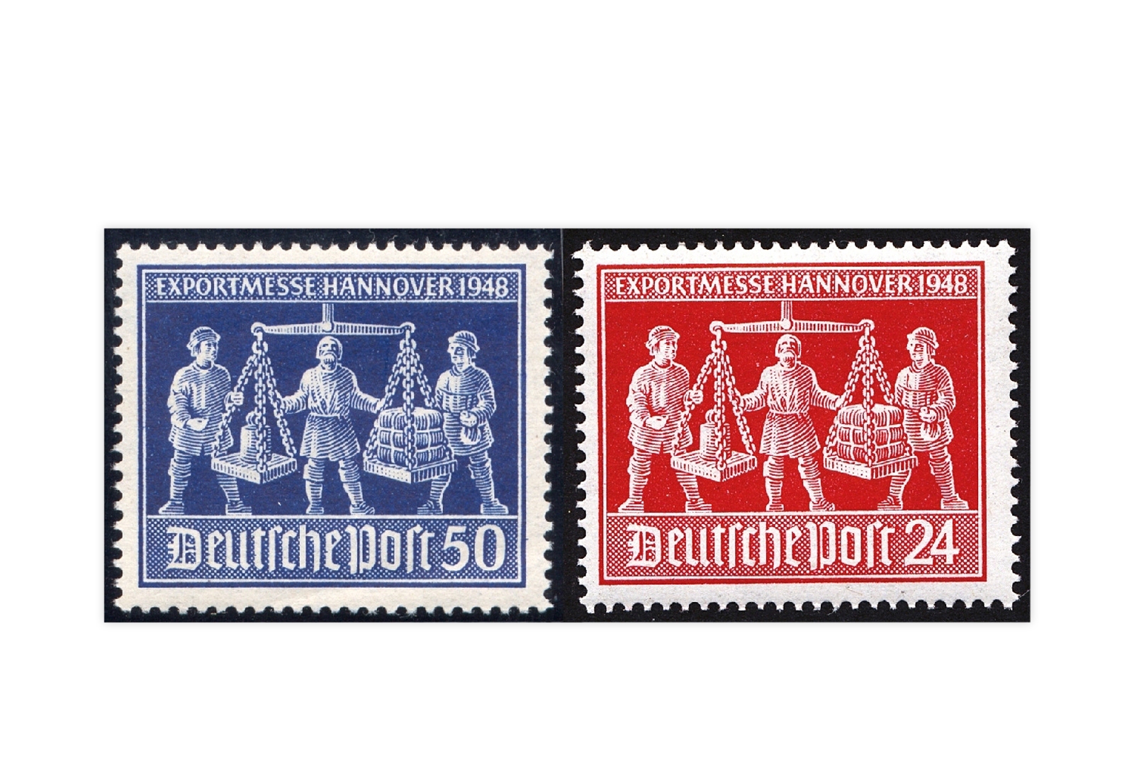 Alliierte Besetzung Exportmesse Hannover Mi.Nr. 969/70 gestempelt