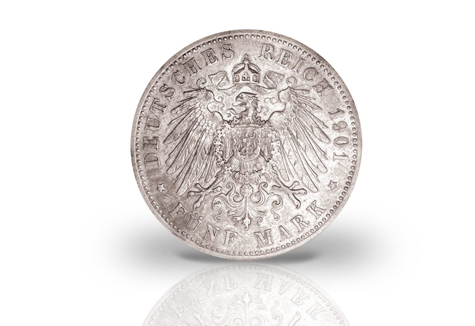 5 Mark 1901 Deutsches Kaiserreich 75. Geburtstag Herzog Ernst Jaeger Nr. 143