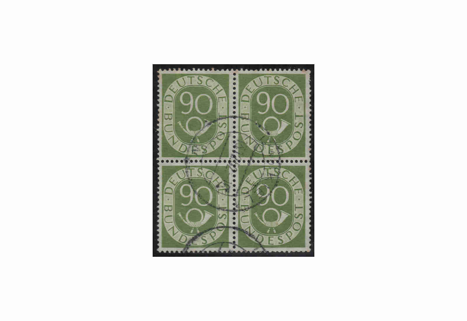 BRD 90 Pfennig im Viererblock Michel-Nr. 138 gestempelt