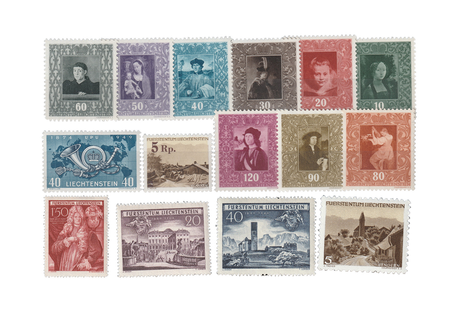 Liechtenstein Jahrgang 1949 ** - MiNr. 267-284 postfrisch ohne Block 5