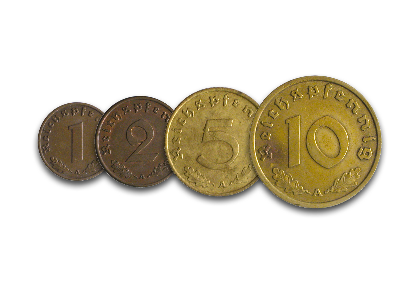 1-10 Reichspfennig Drittes Reich Jaeger-Nr. 361-364