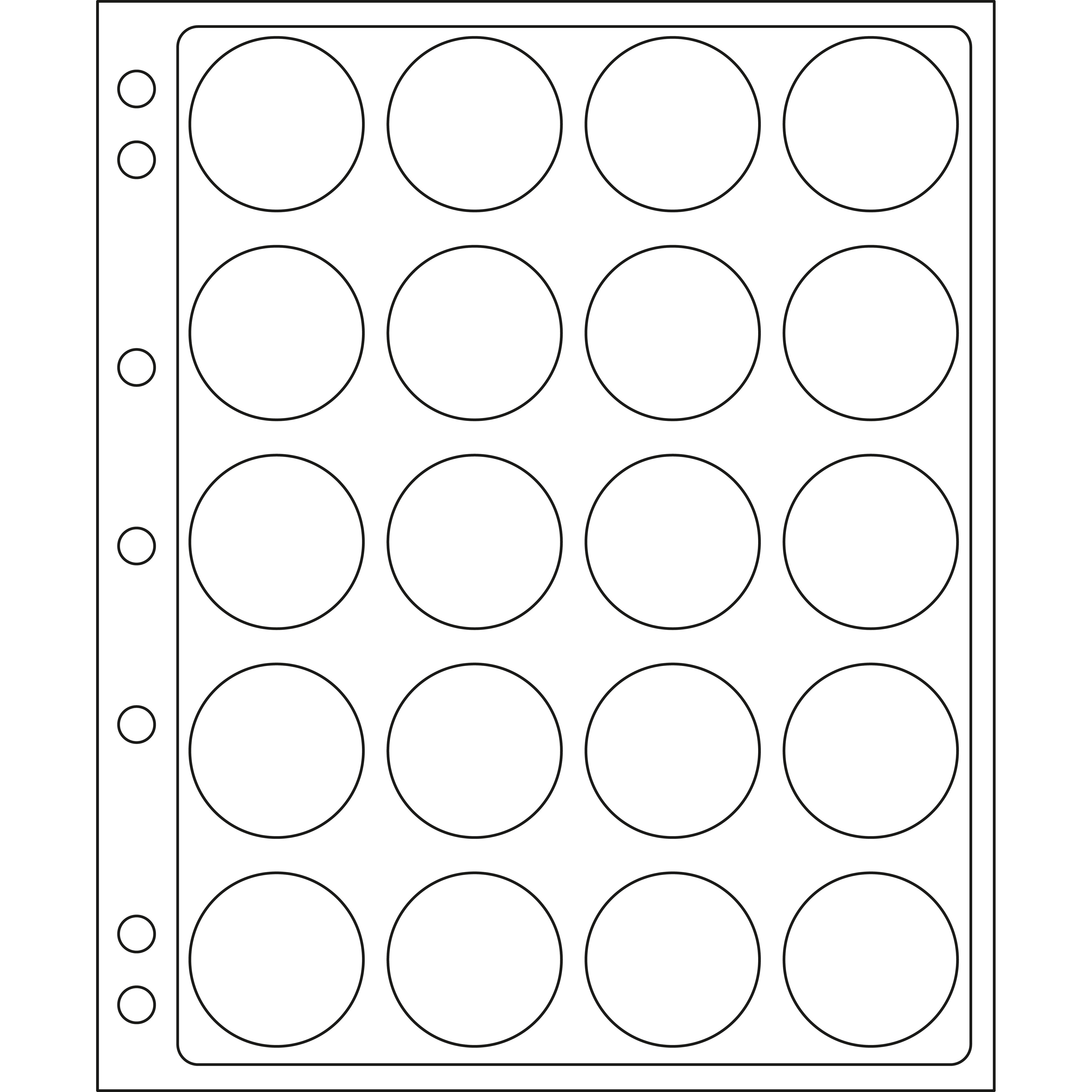 Münzhüllen ENCAP für 20 Münzen mit ø 38 - 39 mm