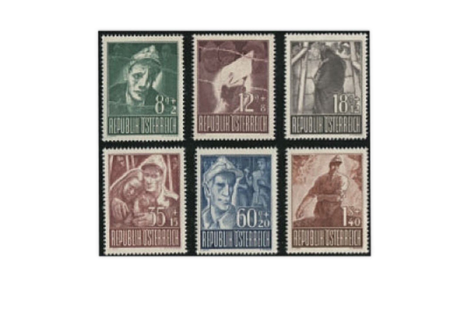 Österreich Kriegsgefangene Mi.Nr. 829/834 postfrisch