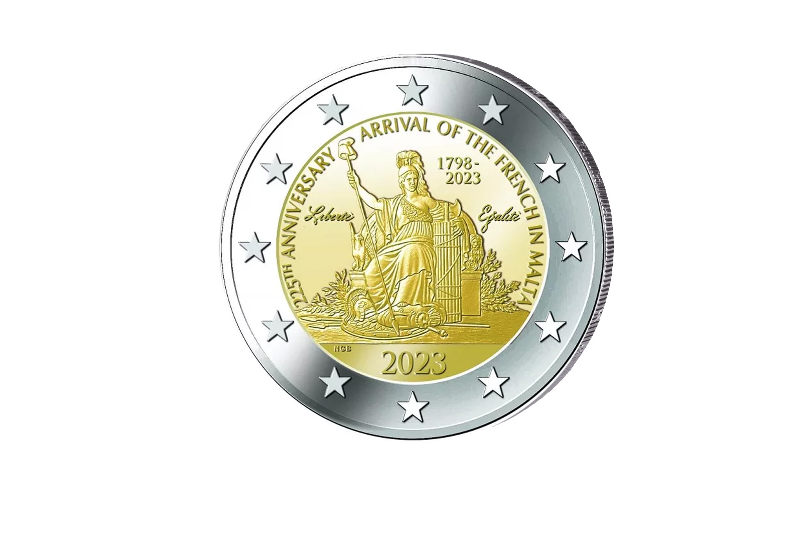 2 Euro 2023 Malta 225. Jahre Ankunft der Franzosen