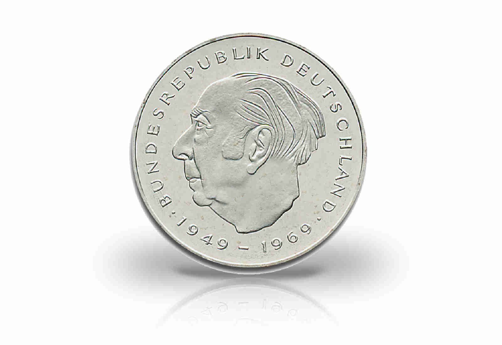 2 DM 1970-1987 BRD Theodor Heuss 72er Set Jaeger-Nr. 407