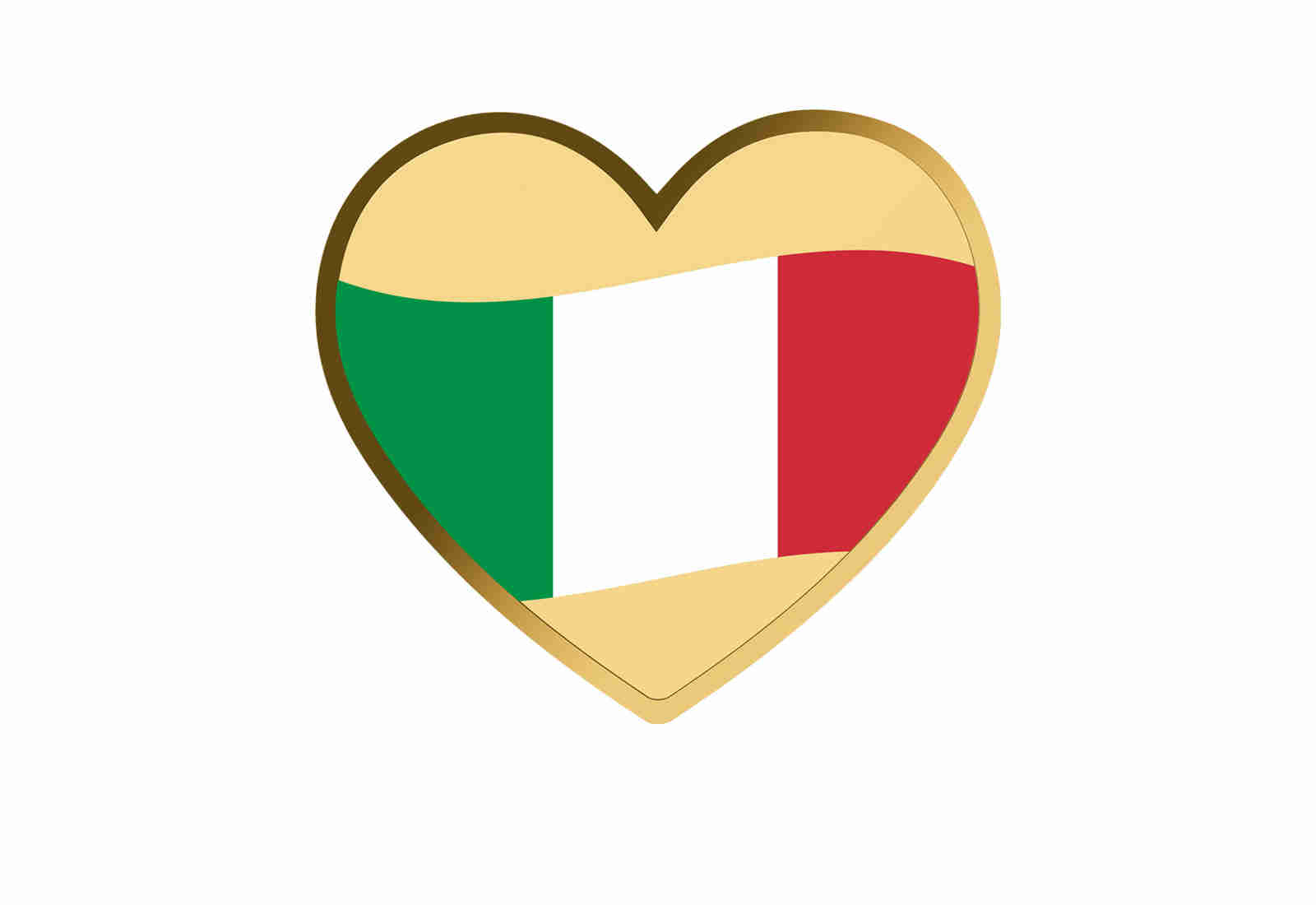 Goldmünze Motiv "Herz für Italien" 999/1000 Gold Geschenk