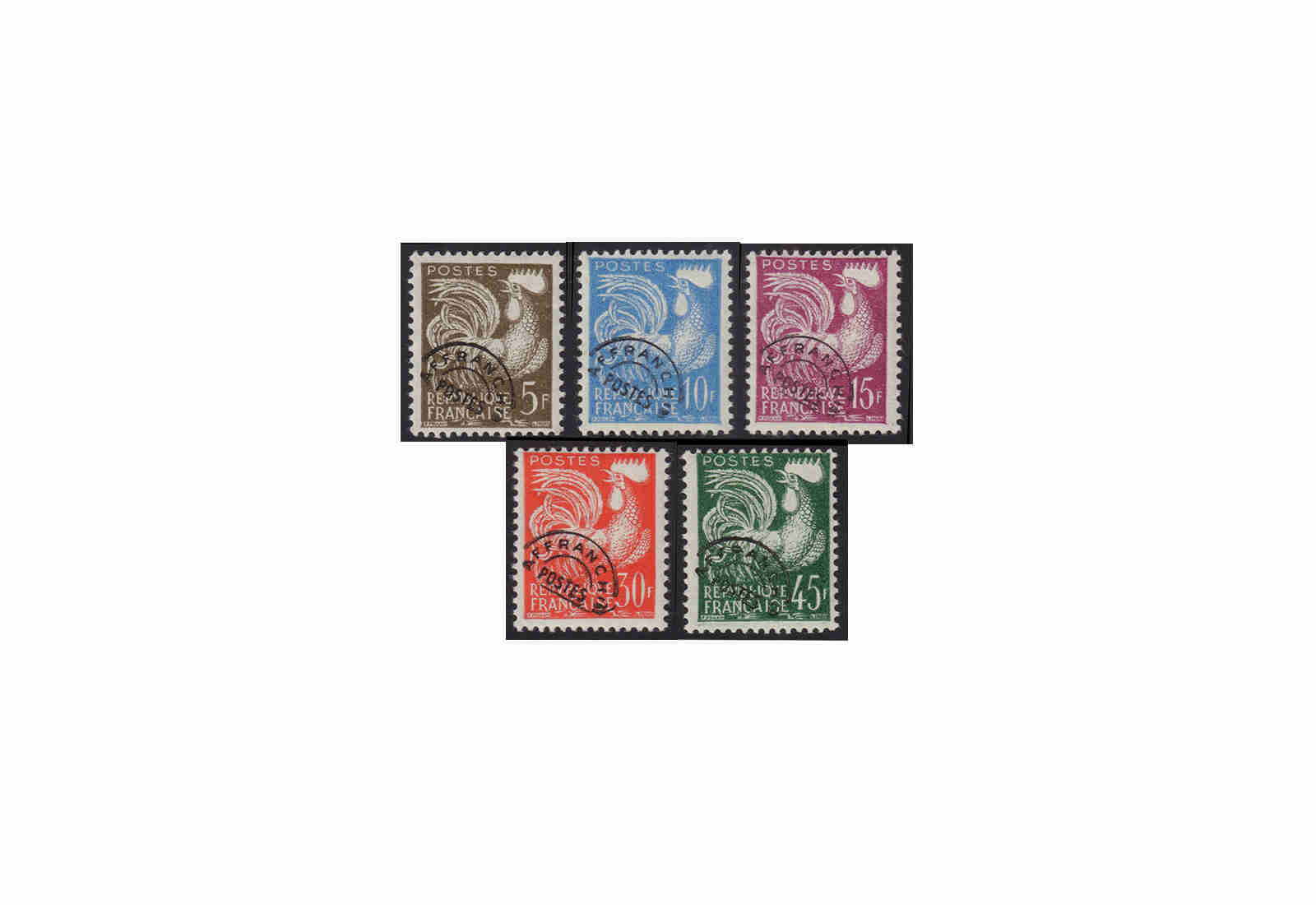 Frankreich Vorausentwertungen Michel Nr. 1150 bis 1154 postfrisch