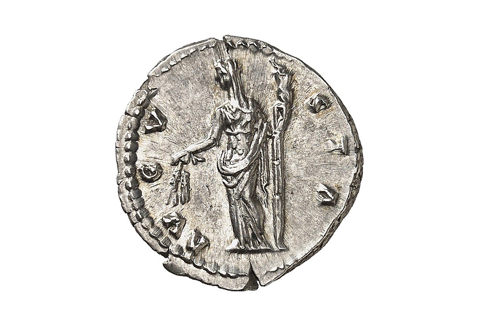 Silbermünze Römisch Antik 138 - 161 n. Chr. Diva-Favstina im Etui inkl Zertifikat