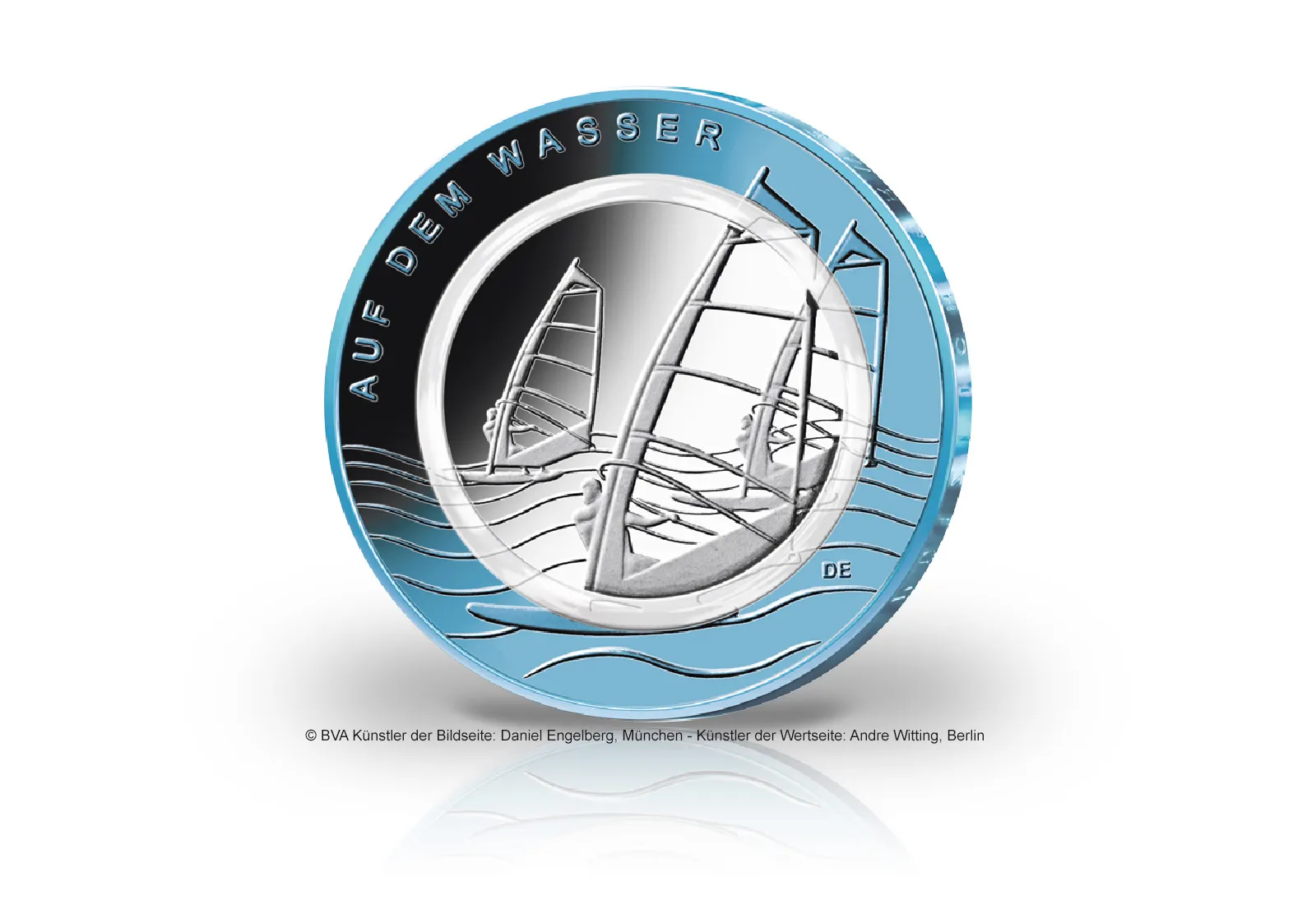 10 Euro 2021 Deutschland Auf dem Wasser mit Polymerring st Prägestätte unserer Wahl