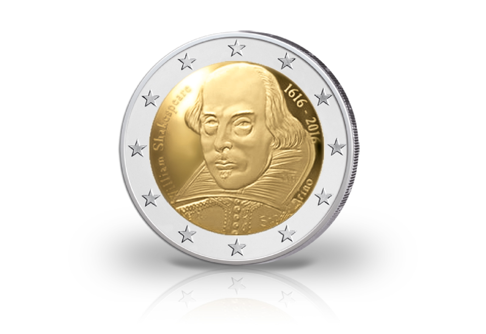 2 Euro 2016 San Marino 400. Todestag Shakespeare st im Blister