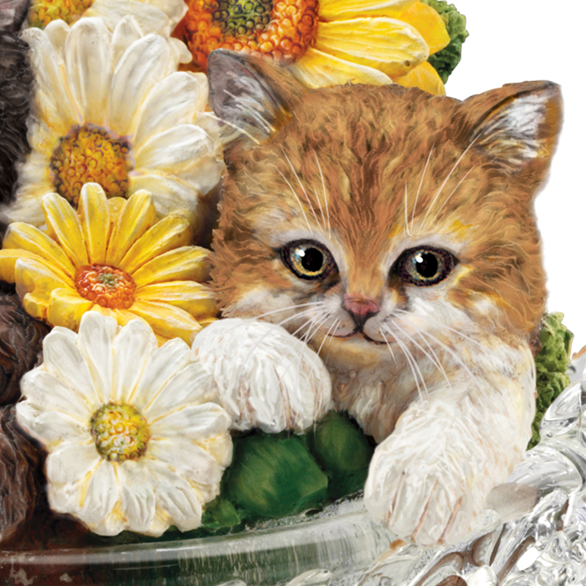 Zart wie ein Gänseblümchen - Katzenskulptur