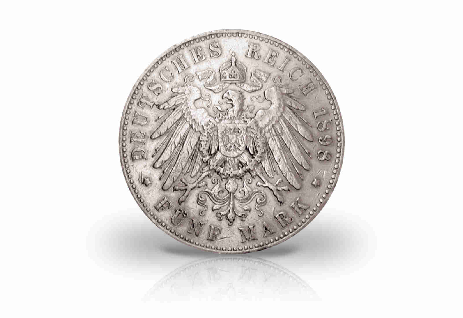 5 Mark 1898 Deutsches Kaiserreich Schaumburg-Lippe Fürst Georg Jaeger-Nr. 165