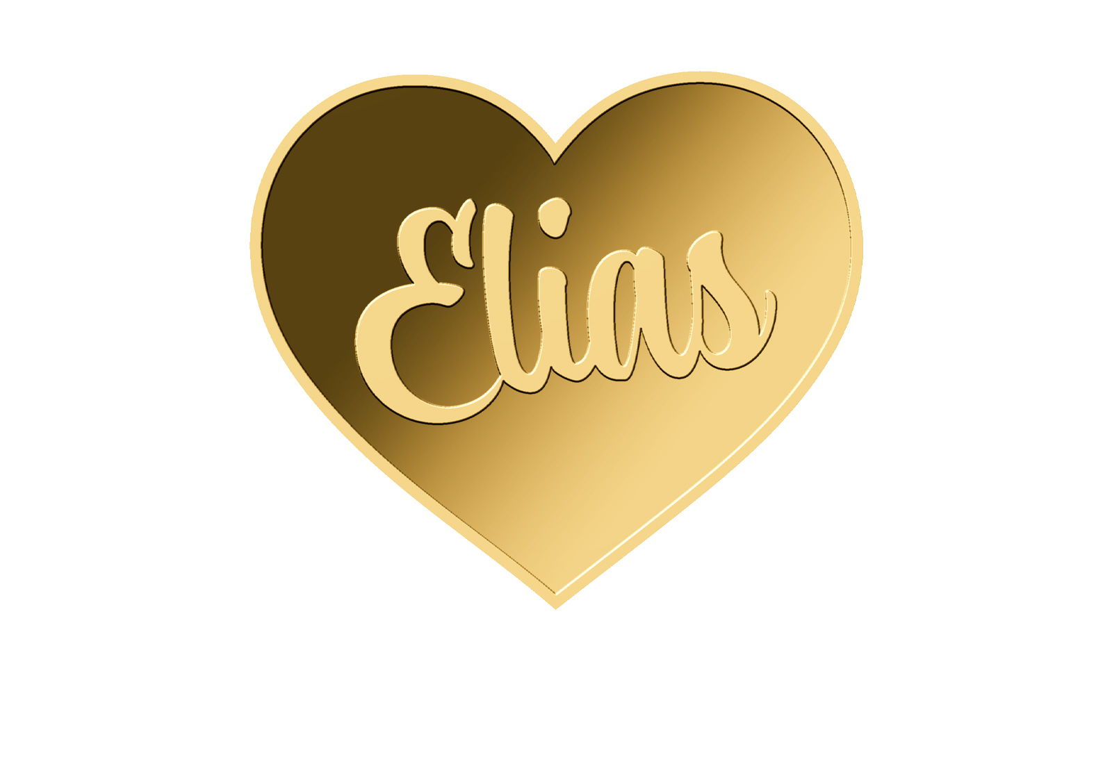 Goldmünze Motiv "Herz Elias" 999/1000 Gold im Geschenketui