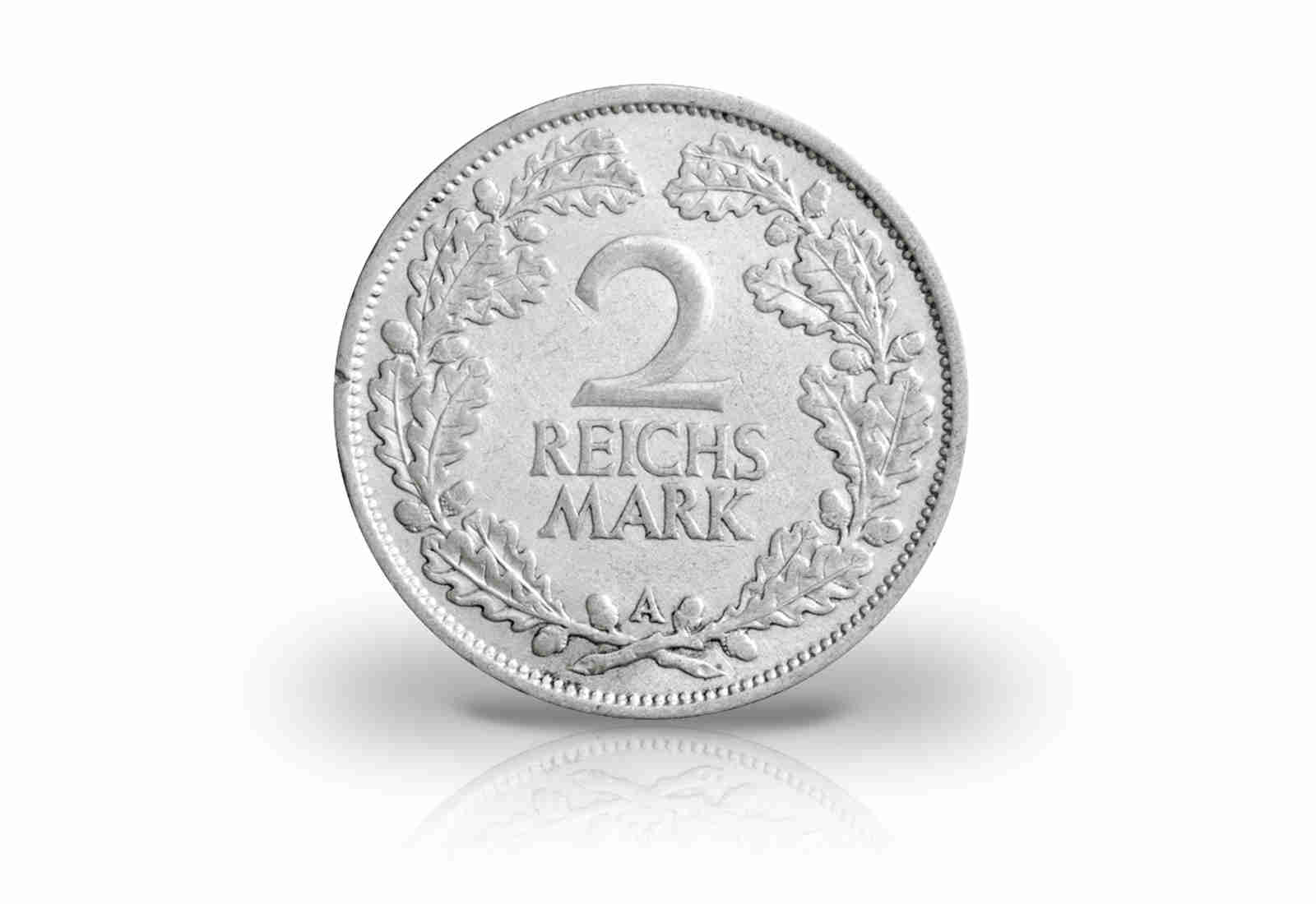 2 Reichsmark 1926 Weimarer Republik Adler Prägestätte unserer Jaeger-Nr. 320