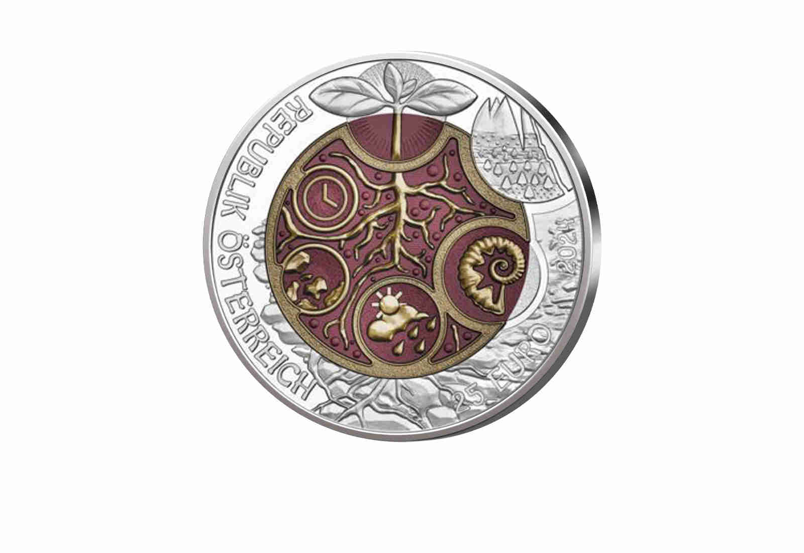 25 Euro 2024 Österreich Edaphon hgh im Etui