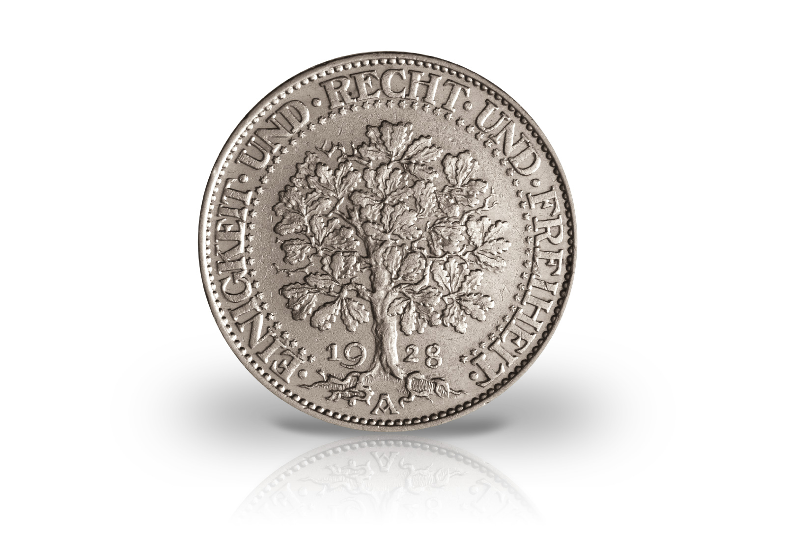 5 Reichsmark 1927-1932 Weimarer Republik Eichbaum Jaeger-Nr. 331