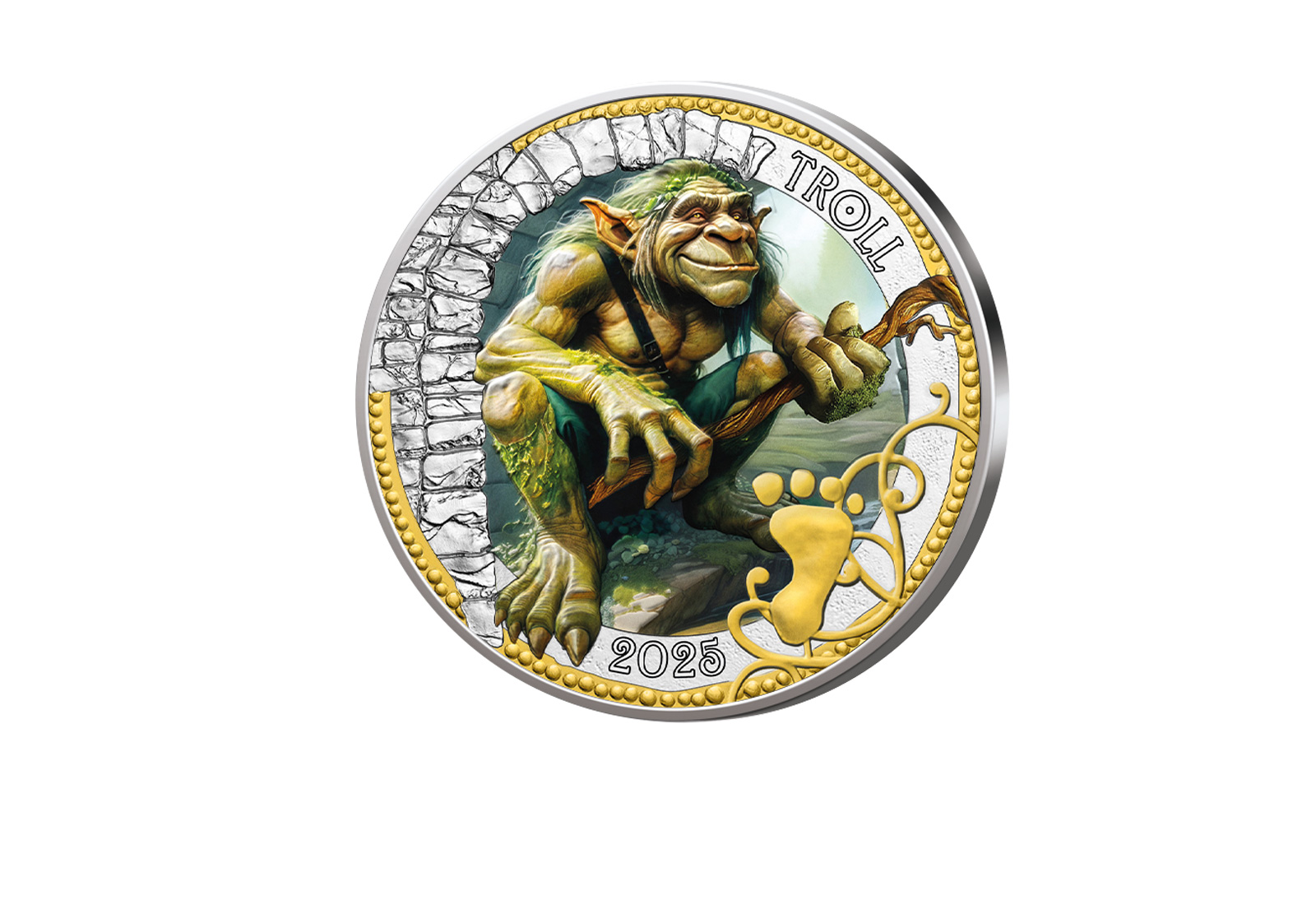 3 Euro 2025 Österreich "Der Troll - Serie: Fantastische Fabelwesen" bfr.