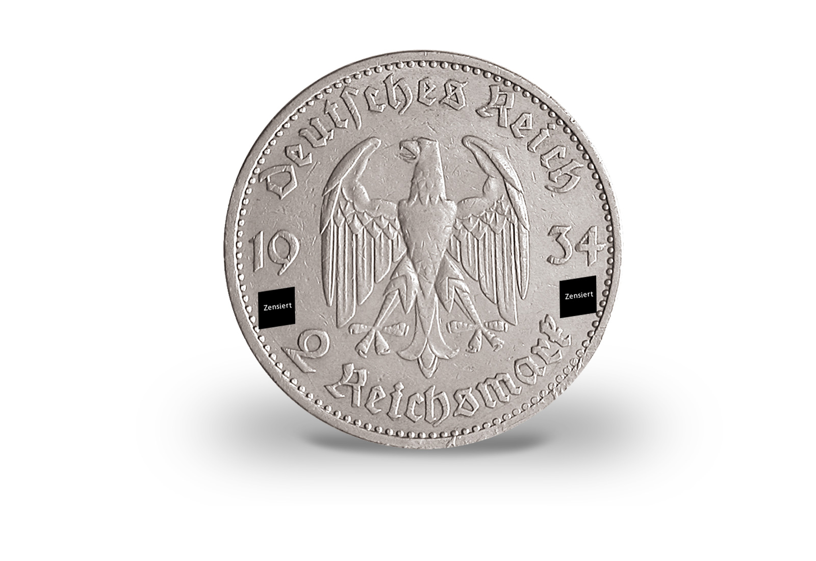 2 Reichsmark 1934 Drittes Reich Eröffnung Reichstag Jaeger-Nr. 355